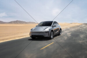 Tesla Model Y Desert Highway Front 6" x 4" Photo Print