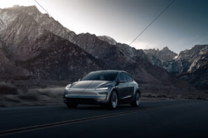 Tesla Model Y Dusk Mountain Highway Cruise 6" x 4" Photo Print