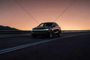 Tesla Model Y Sunset Highway Silhouette 6" x 4" Photo Print