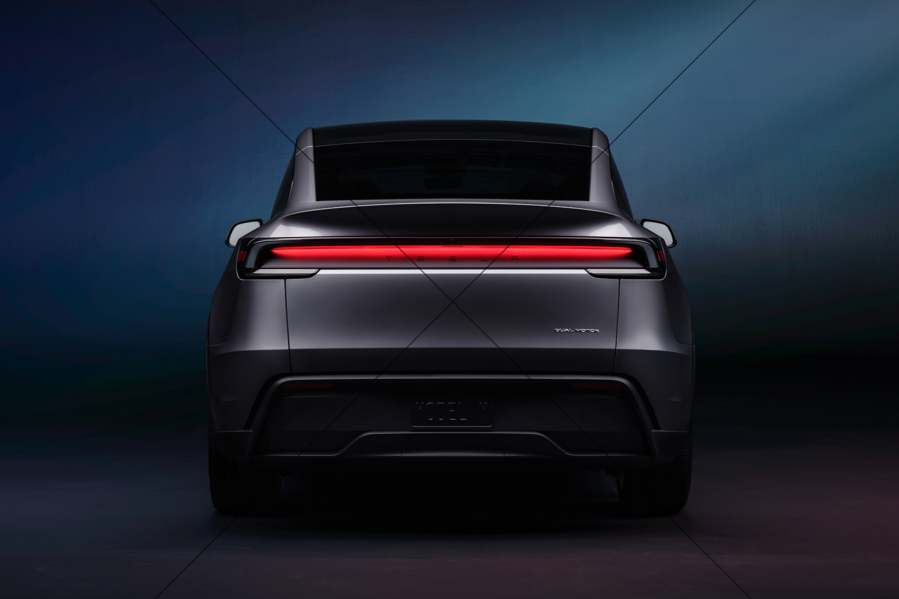 Tesla Model Y Rear Studio Tail Light Bar 6" x 4" Photo Print
