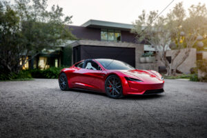 Tesla Roadster Red Three Quarter View 6" x 4" Photo Print