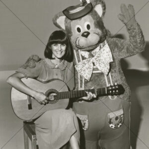 Patsy Biscoe With Fat Cat TV Icons 6" x 6" Photo Print