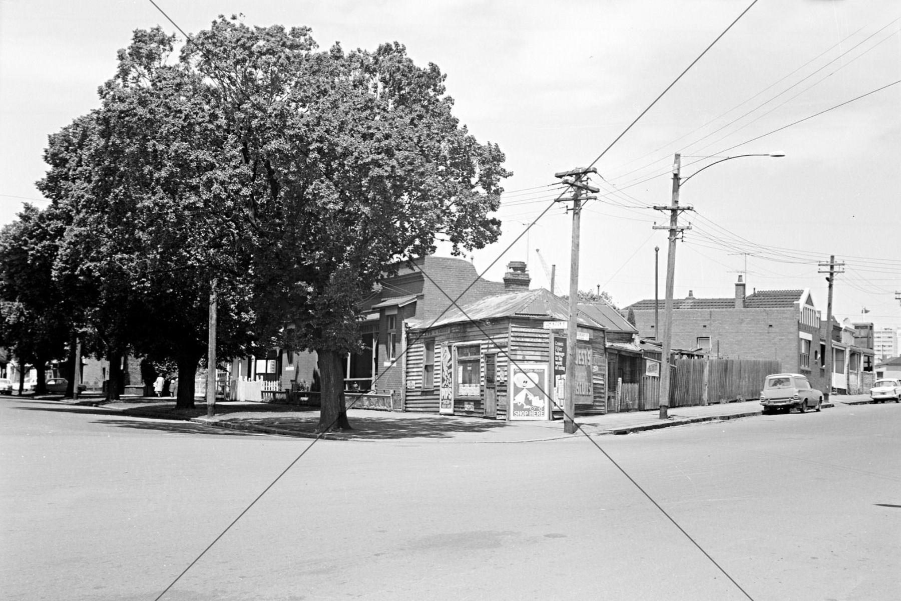 Flemington Corner Milk Bar And Timber Cottage Streetscape 6" x 4" Photo Print