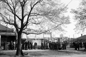 Ozanam House North Melbourne Men Queuing 6" x 4" Photo Print