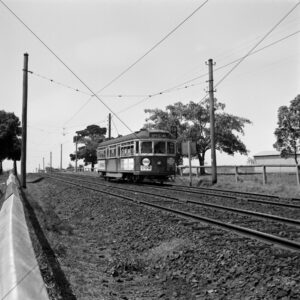 Route 88 Tram Crossing Near FJ Holden 6" x 6" Photo Print