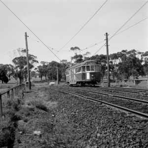Tram At Newmarket Level Crossing 6" x 6" Photo Print