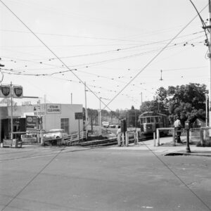 Route 55 Tram Approaching Newmarket Shops 6" x 6" Photo Print