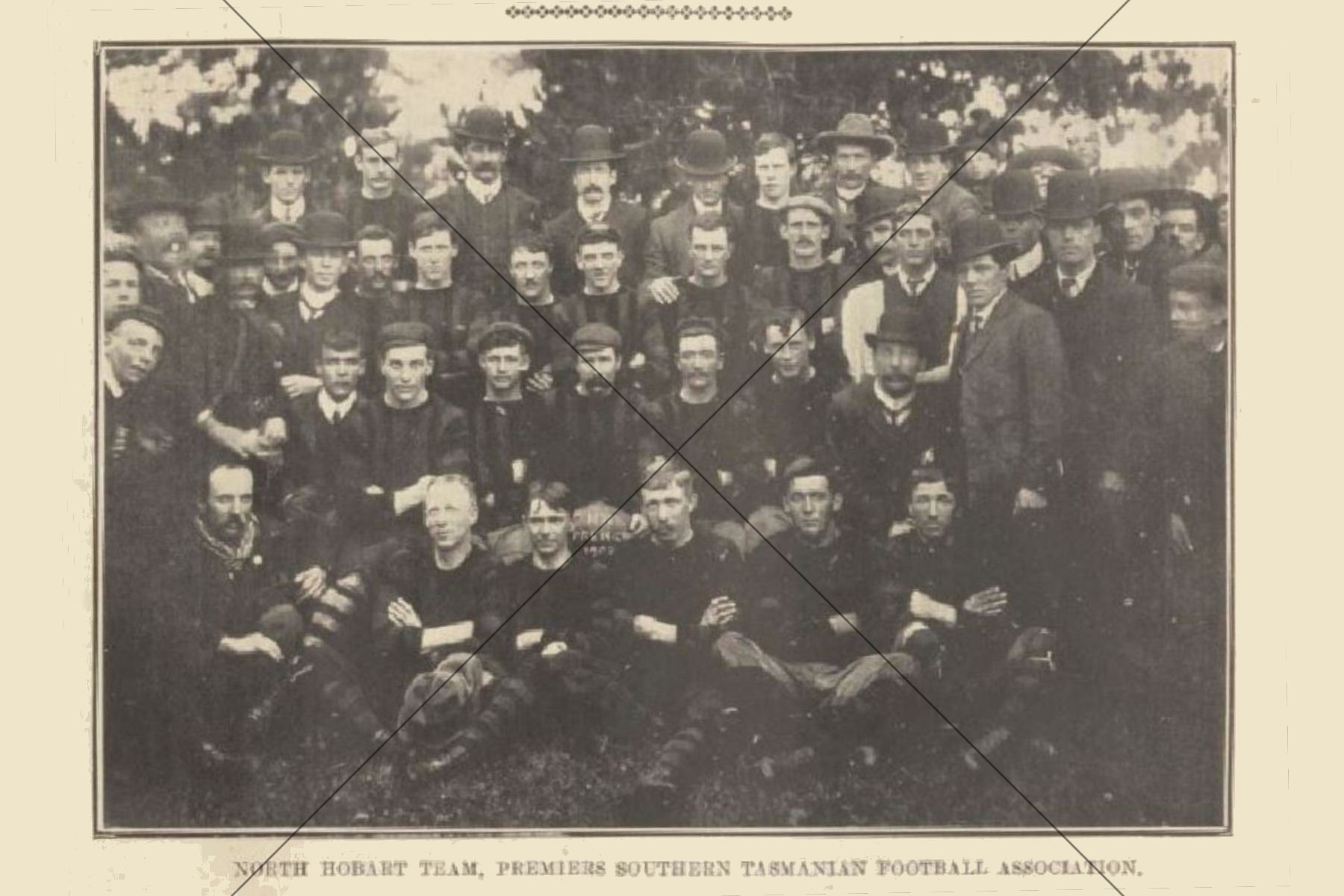 North Hobart Football Club 1905 Team And Officials 6" x 4" Photo Print