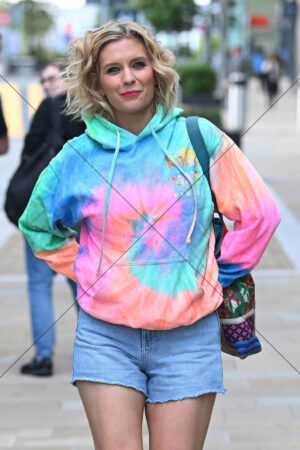 Rachel Riley In Tie Dye Hoodie And Denim Shorts 6" x 4" Photo Print