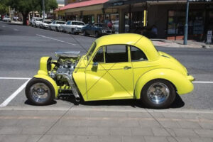 Morris Minor Bright Yellow Hot Rod 6" x 4" Photo Print