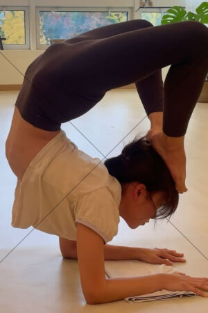 Flexible Woman In Extreme Backbend Yoga Studio 6" x 4" Photo Print