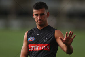 Nick Daicos Collingwood Training Portrait Hand Raised 6" x 4" Photo Print