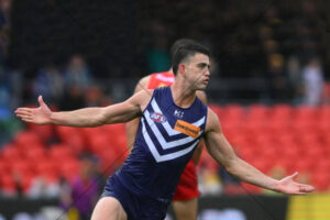 Fremantle Cult Hero Patrick Voss Goal Celebration 6" x 4" Photo Print