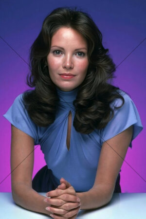 Jaclyn Smith Classic 1970s Portrait In Blue Dress 6" x 4" Photo Print