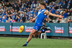 Harry Sheezel North Melbourne Long Kick In Action 6" x 4" Photo Print