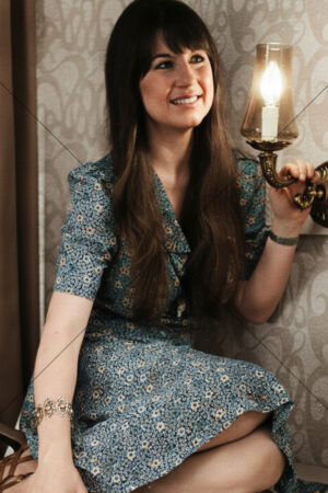 Judith Durham Smiling Beside Vintage Lamp 6" x 4" Photo Print