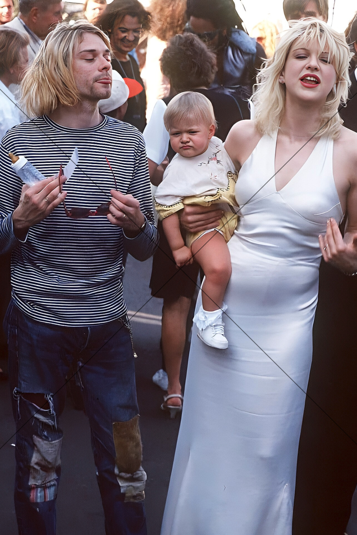 Kurt Cobain and Courtney Love with Frances Bean 6" x 4" Photo Print