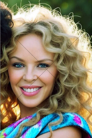 Kylie Minogue Golden Curls Sunshine Smile Close Up 6" x 4" Photo Print