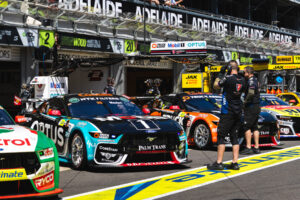 Chaz Mostert Optus Mustang in front of Adelaide garages 6" x 4" Photo Print