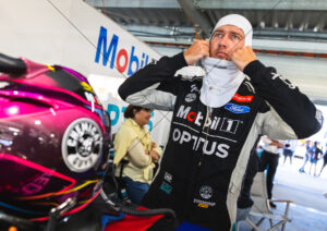 Chaz Mostert Suits Up With Balaclava In Pit Garage Adelaide 6" x 4" Photo Print