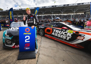 Chaz Mostert Poses With 2 Board After Adelaide Race A4 Poster Print