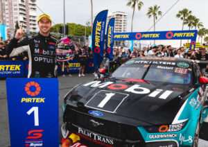 Chaz Mostert Points Up With Helmet By No.1 Board 6" x 4" Photo Print
