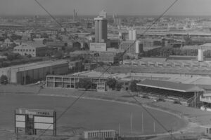Arden St Oval Panorama With Olympic Tyres Sign Early 1970s 6" x 4" Photo Print