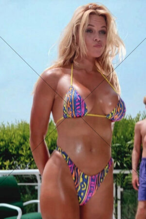 Pamela Anderson Color Bikini Poolside Still 6" x 4" Photo Print