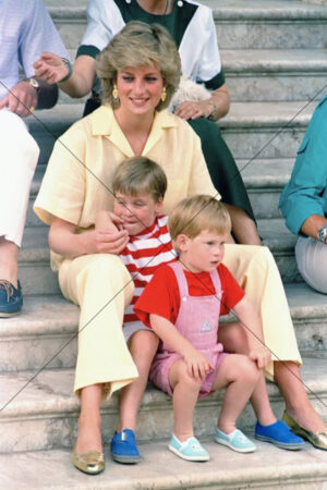 Princess Diana With Princes William And Harry 6"x 4" Photo Print