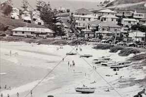 Vintage Coogee Beach with Boats and Umbrellas Sydney Australia 6"x 4" Photo Print