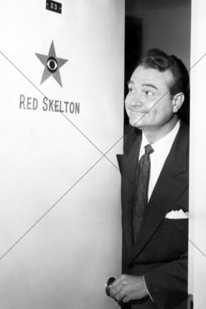 Red Skelton at Dressing Room Door CBS Television Studio 6"x 4" Photo Print