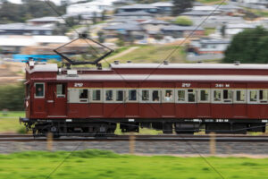 Tait Train Maroon Carriage In Motion 6" x 4" Photo Print