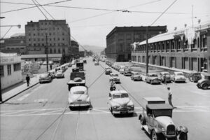 Waterloo Quay From Double Decker Tram Wellington 1950s 6"x 4" Photo Print