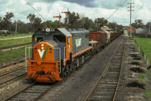 V-Line X47 Diesel first V-Line scheme at Barnawartha 1983 6"x 4" Photo Print