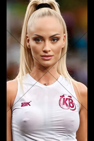 Alisha Lehmann Close-Up Blonde Ponytail Portrait 6x4 Photo Print