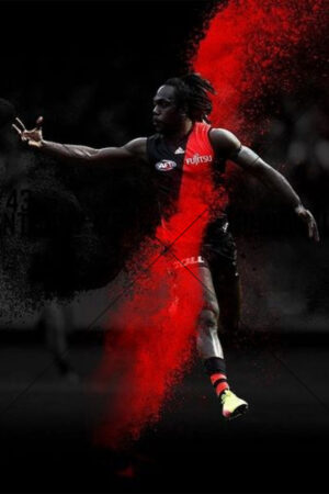 Anthony McDonald-Tipungwuti Mid-Air Handball Red Burst 6x4 Photo Print