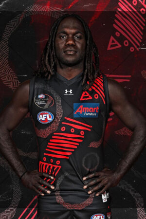 Anthony McDonald-Tipungwuti Front-On Portrait Red Pattern 6x4 Photo Print