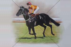 Kingston Town Racehorse Profile Art 6x4 Photo Print