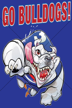 Footscray FC Bulldogs Mascot Illustration Go Bulldogs 6x4 Photo Print