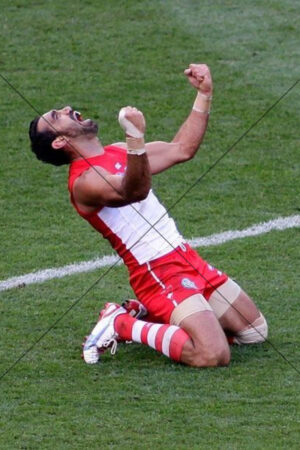 Adam Goodes Sydney Swans Champion Painting Portrait 6x4 Photo Print