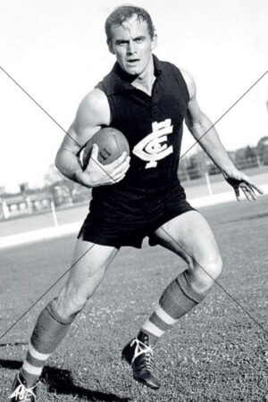 Alex Jesaulenko Carlton Champion Running With Ball 6x4 Photo Print