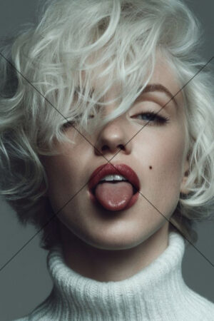 Marilyn Monroe Playful Closeup With Tongue Out 6x4 Photo Print