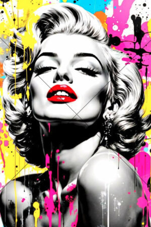 Marilyn Monroe Pop Art Splash Portrait 6x4 Photo Print