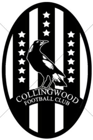 Collingwood Football Club Monochrome Magpie Logo 6x4 Photo Print