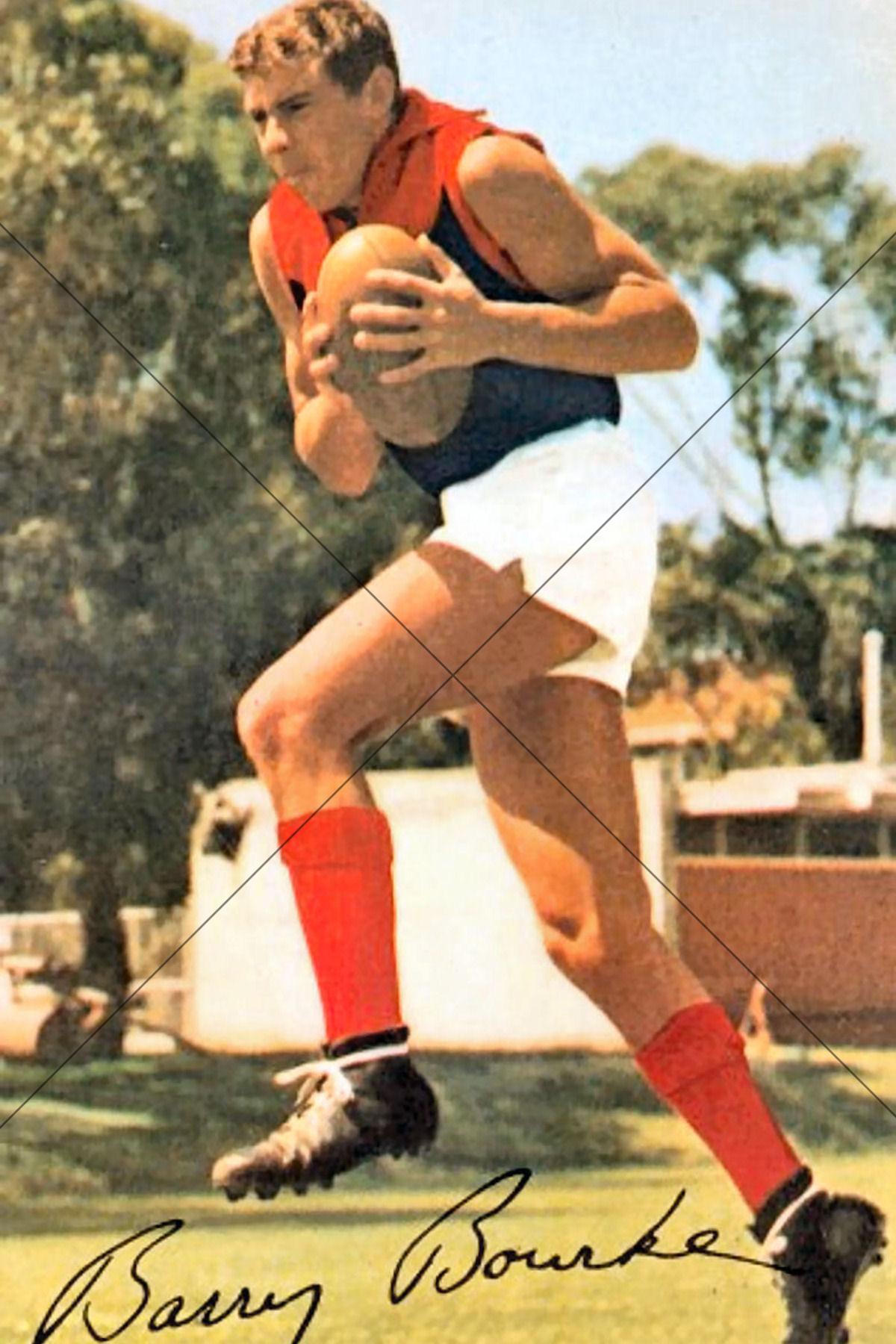 Barry Bourke Melbourne Demons 1965 Mobil Card 6x4 Photo Print