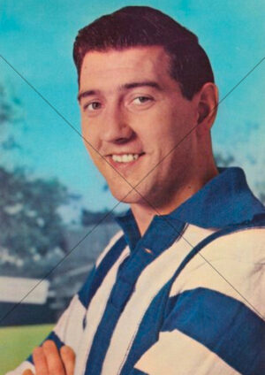 Barry Cheatley - North Melbourne Kangaroos 1964 Mobil Card A4 Poster Print