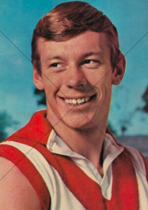 Bob Kingston - South Melbourne Swans 1964 Mobil Card A4 Poster Print