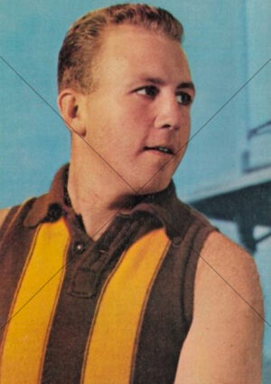 Des Dickson - Hawthorn Hawks 1964 Mobil Card A4 Poster Print