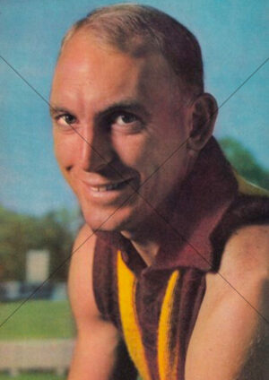 Ian Law Hawthorn Hawks 1964 Mobil Card A4 Poster Print