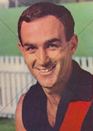 Jack Clarke Essendon Bombers 1964 Mobil Card A4 Poster Print